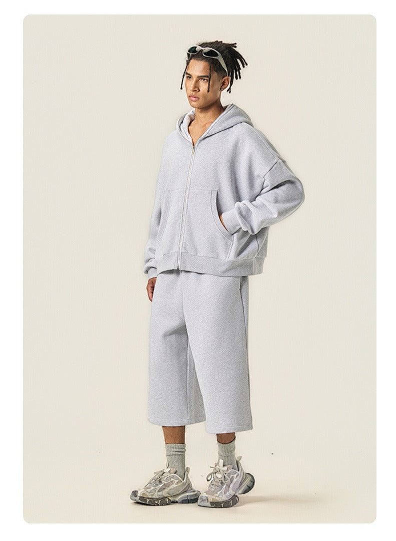 Boxy Full Zip Fleece Hoodie