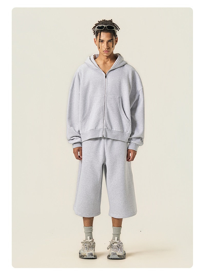 Boxy Full Zip Fleece Hoodie