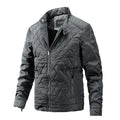 Men's  Gray Diamond Pattern Quilted Jacket