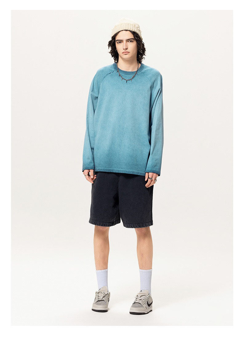 Washed Raglan Long Sleeve Tee