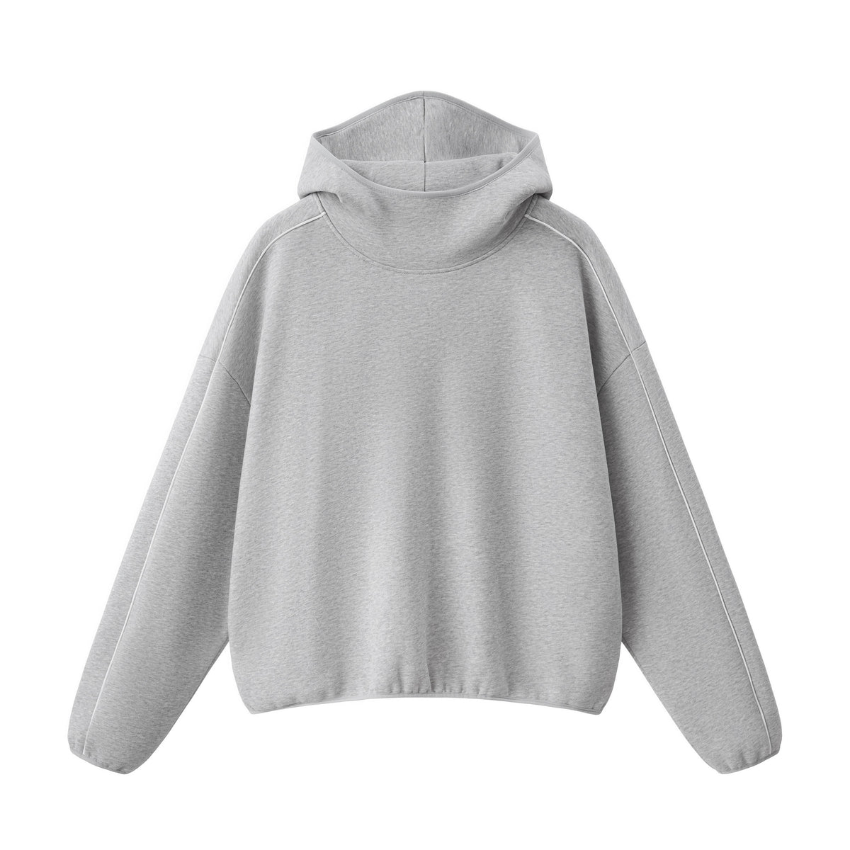 High Neck Boxy Pullover Hoodie