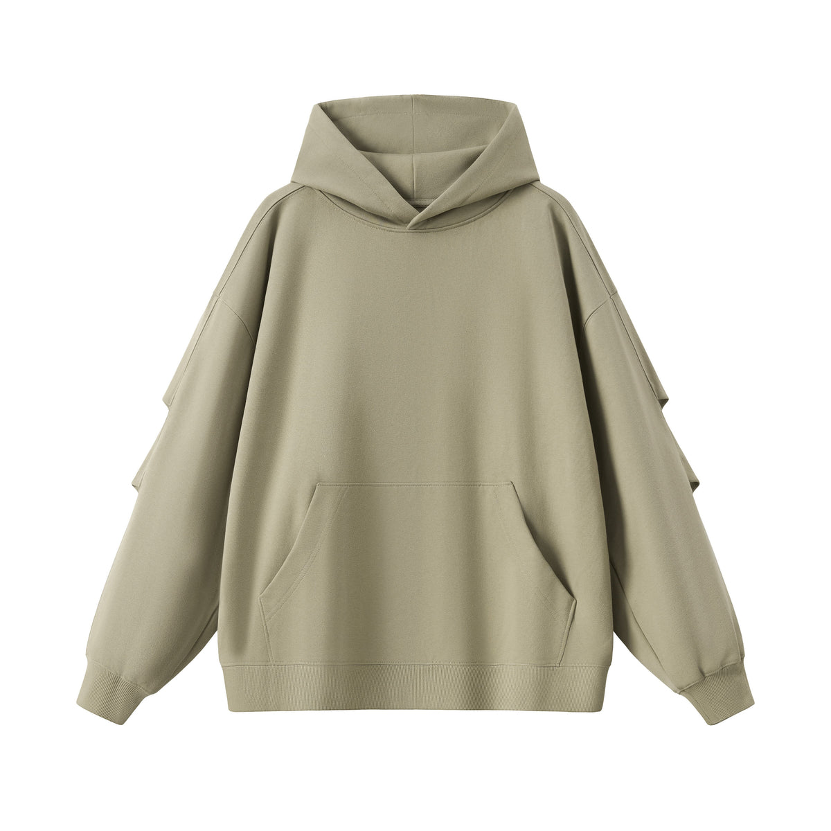 Panel Sleeve Heavyweight Pullover Hoodie