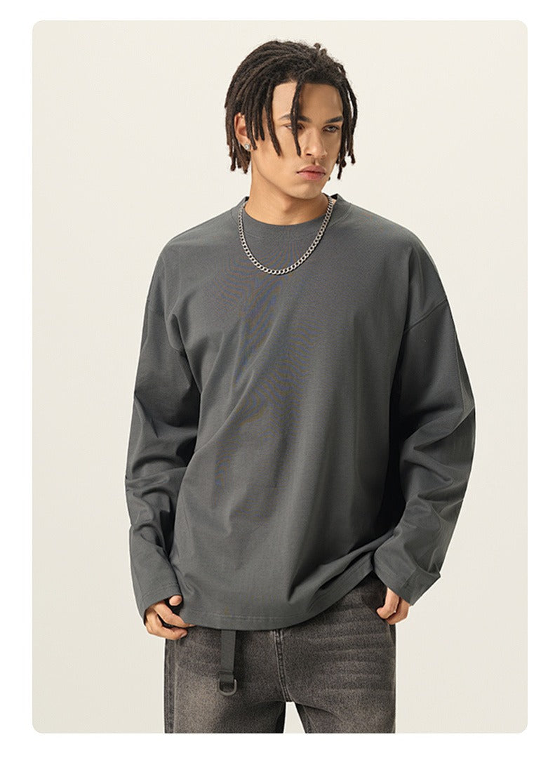 Relaxed Drop Shoulder Long Sleeve Tee