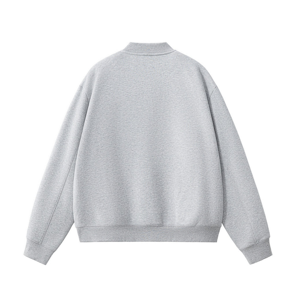 Clean Full-Zip Bomber Sweatshirt