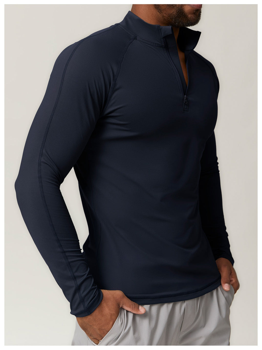 Men’s Zip Neck Long Sleeve Training Pullover