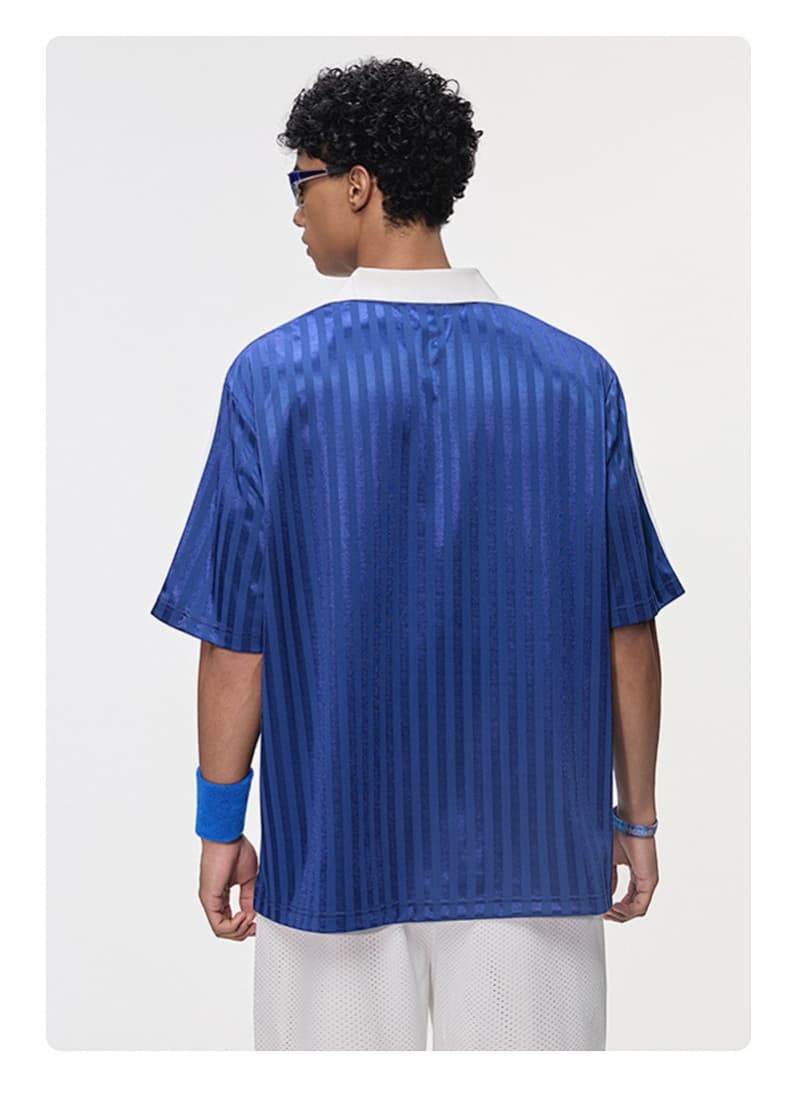 Retro Contrast Trim Sports T-Shirt