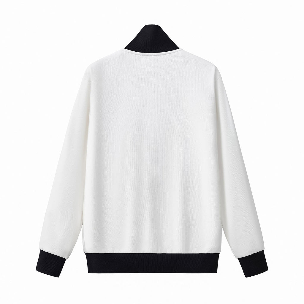 Contrast Stripe Full-Zip Track Sweatshirt