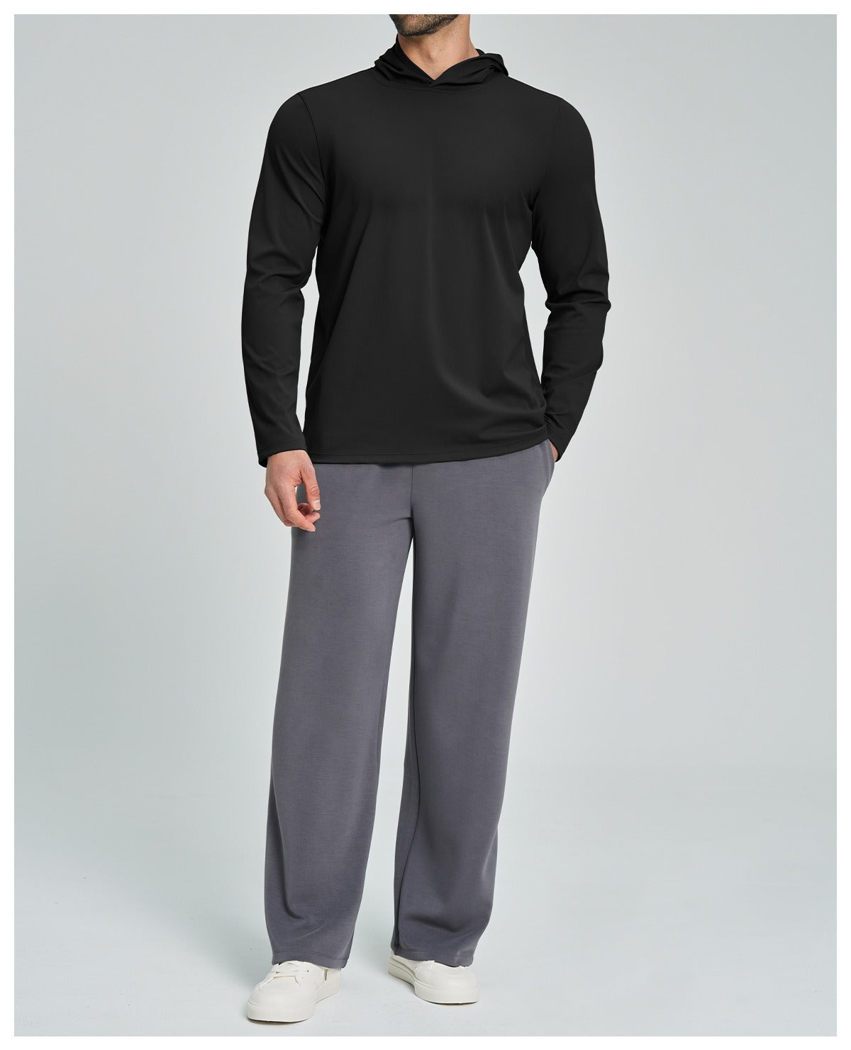 Men’s Casual Hooded Long Sleeve Top