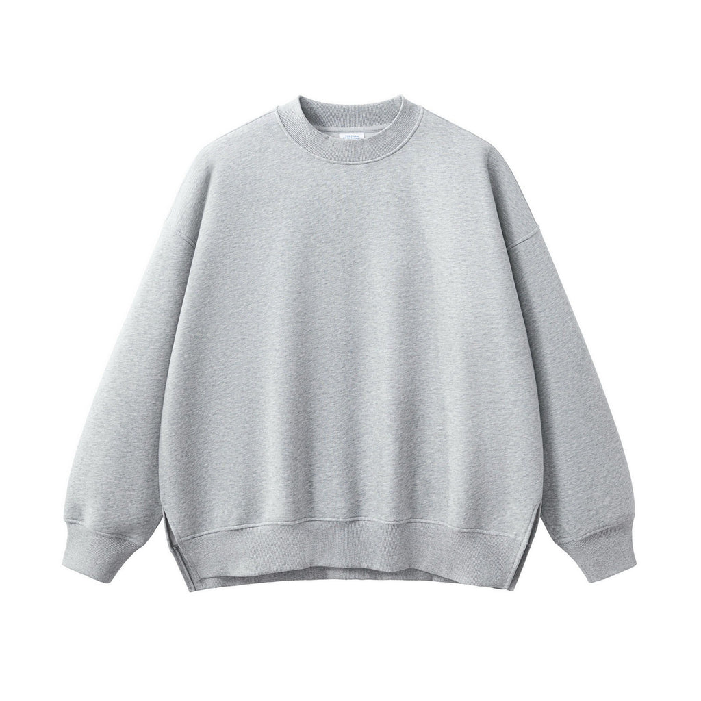 Side Split Relaxed Crewneck Sweatshirt