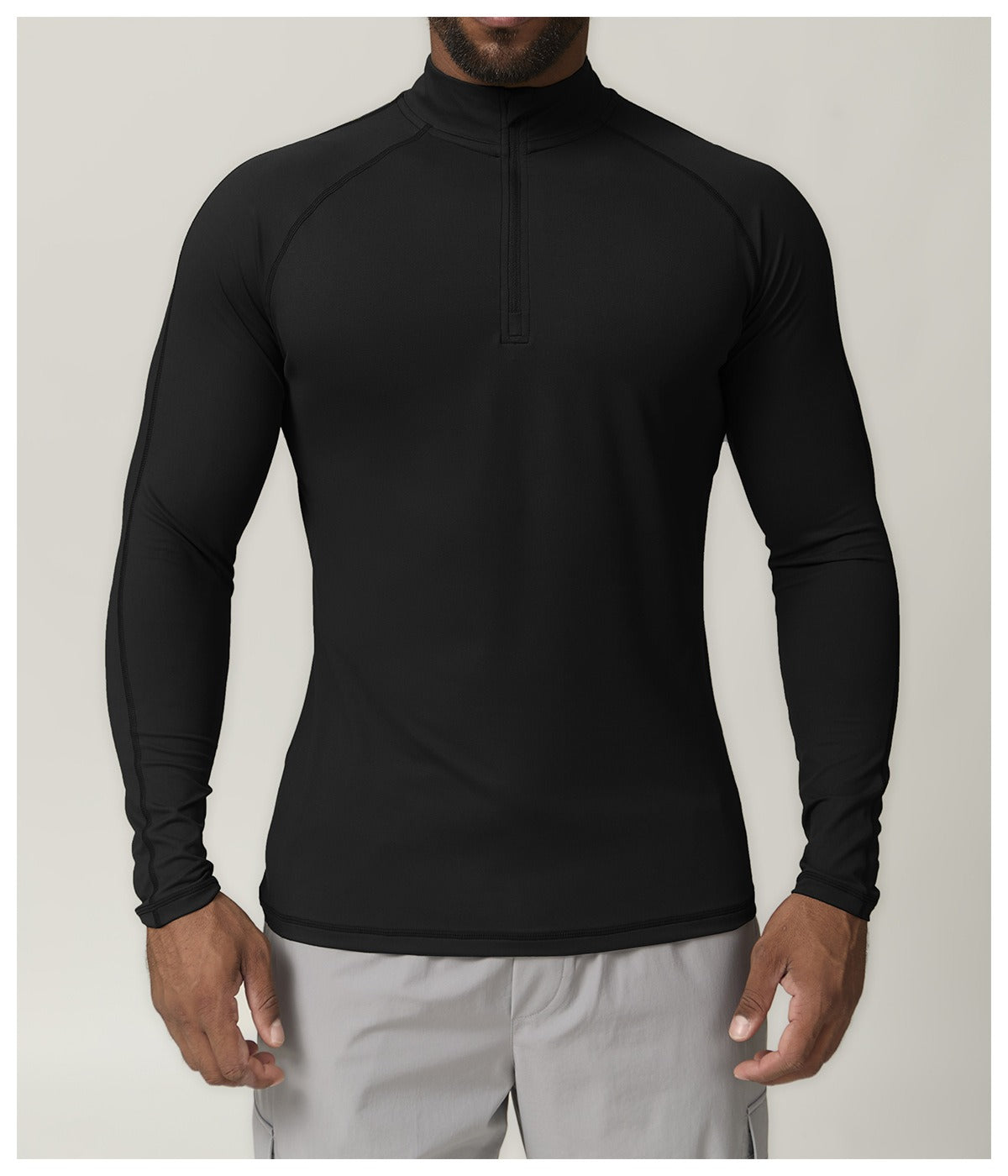 Men’s Zip Neck Long Sleeve Training Pullover