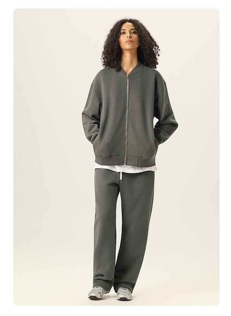 Clean Full-Zip Bomber Sweatshirt