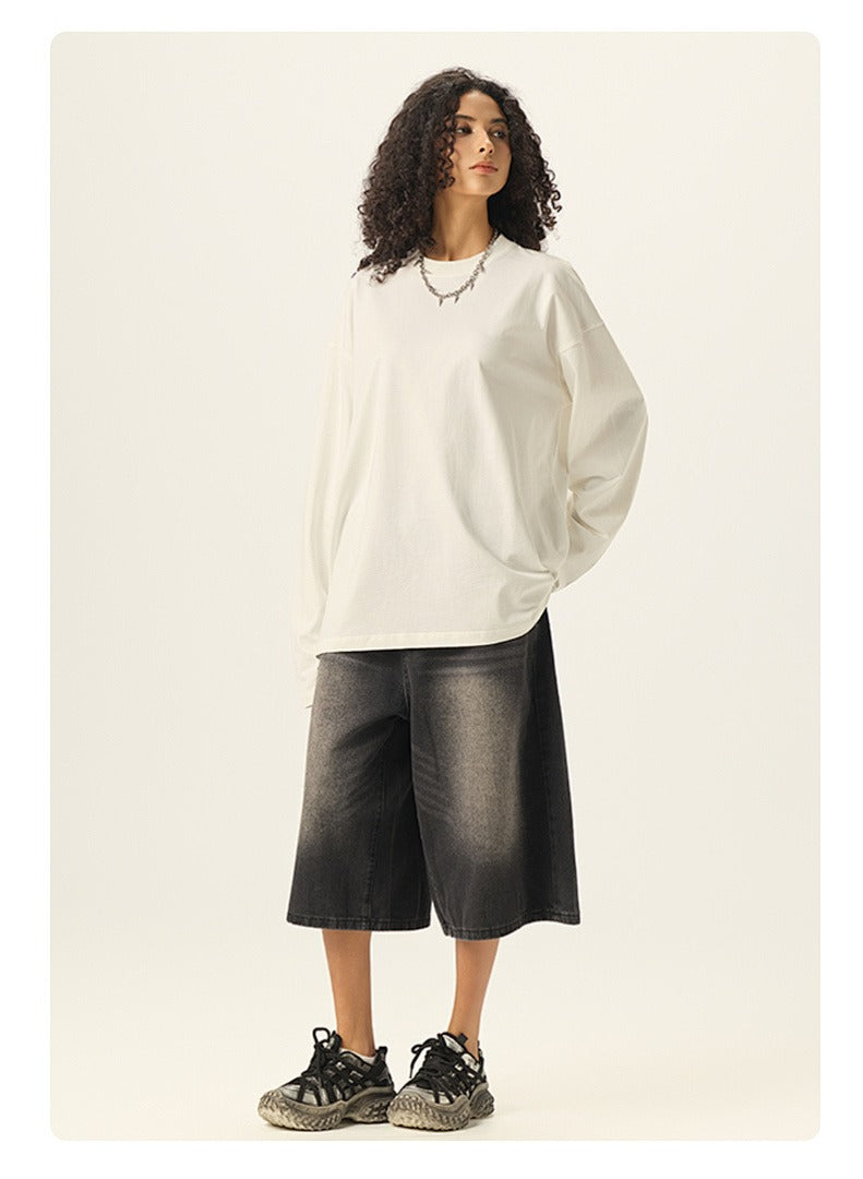 Relaxed Drop Shoulder Long Sleeve Tee