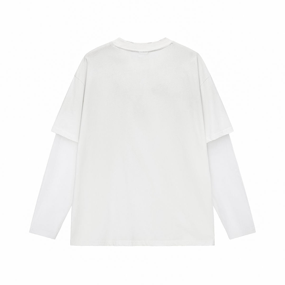 Mesh Layered Long Sleeve Tee