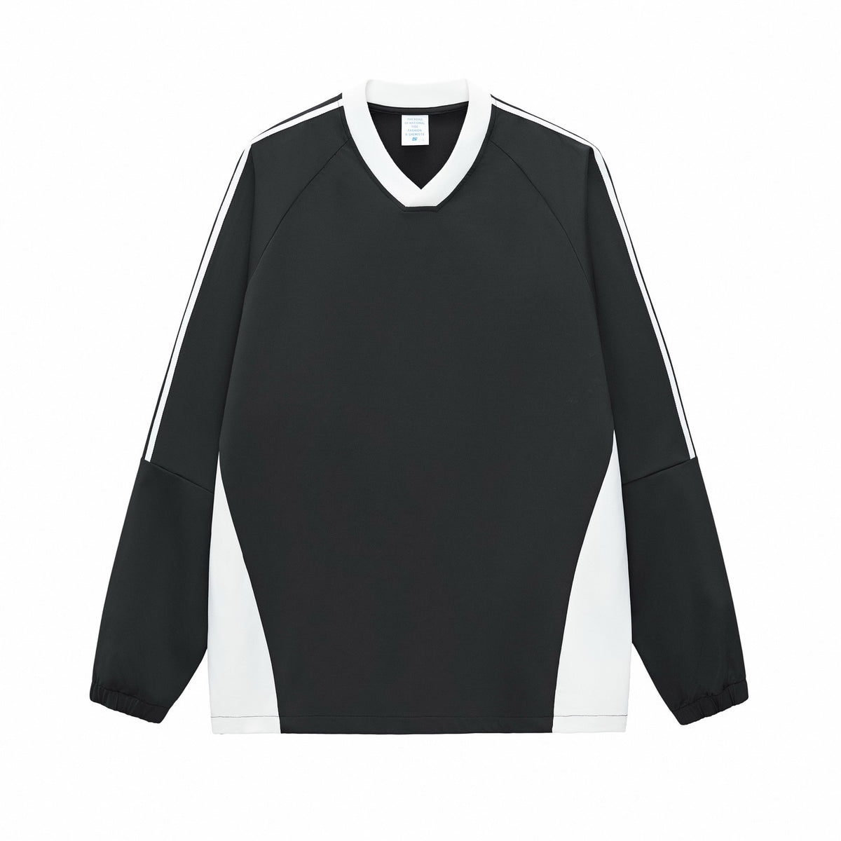 Varsity Panel V-Neck Long Sleeve Tee