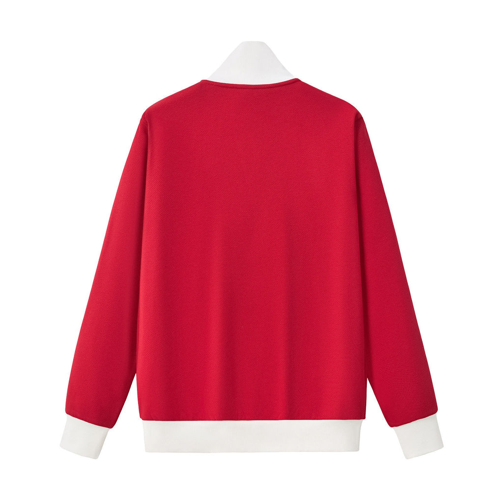 Contrast Stripe Full-Zip Track Sweatshirt