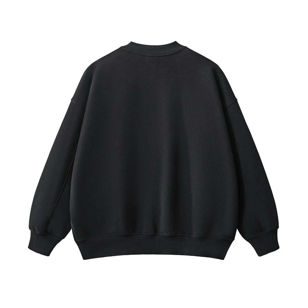 Side Split Relaxed Crewneck Sweatshirt