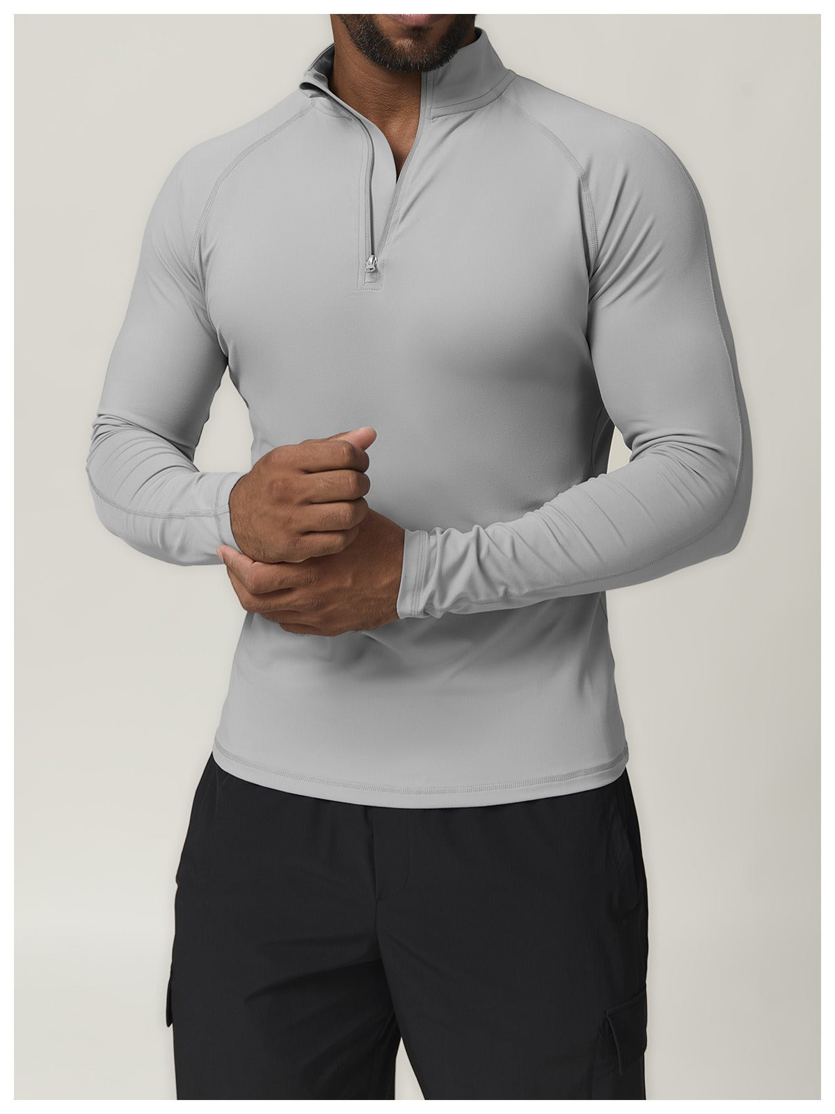 Men’s Zip Neck Long Sleeve Training Pullover
