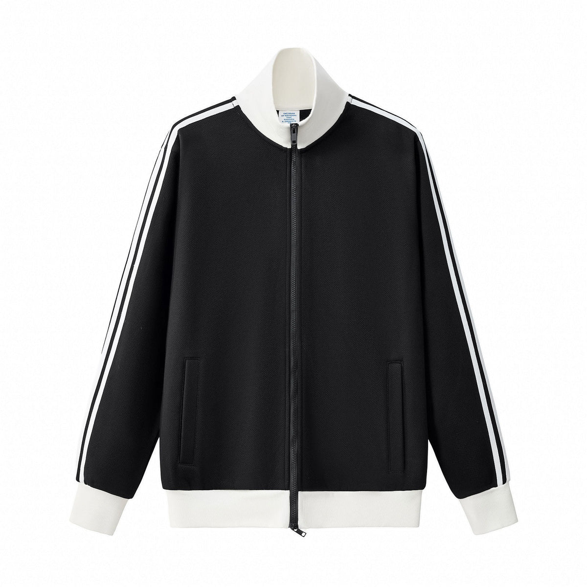Contrast Stripe Full-Zip Track Sweatshirt
