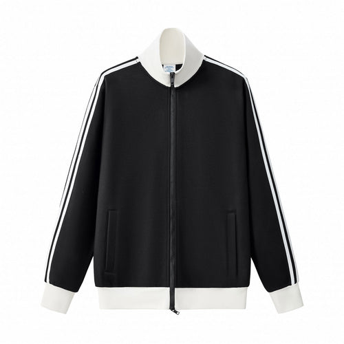 Contrast Stripe Full-Zip Track Sweatshirt