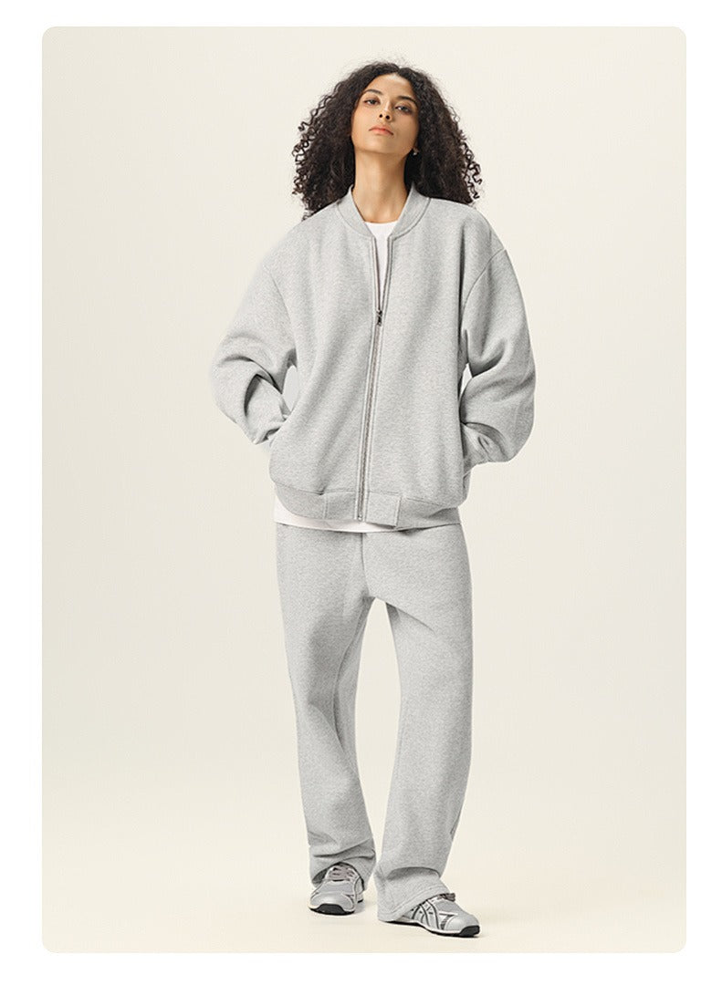 Clean Full-Zip Bomber Sweatshirt