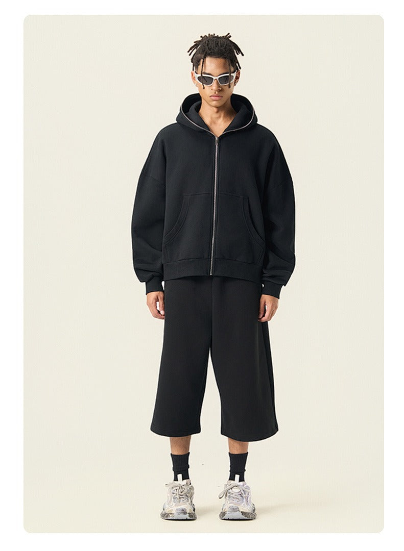 Boxy Full Zip Fleece Hoodie