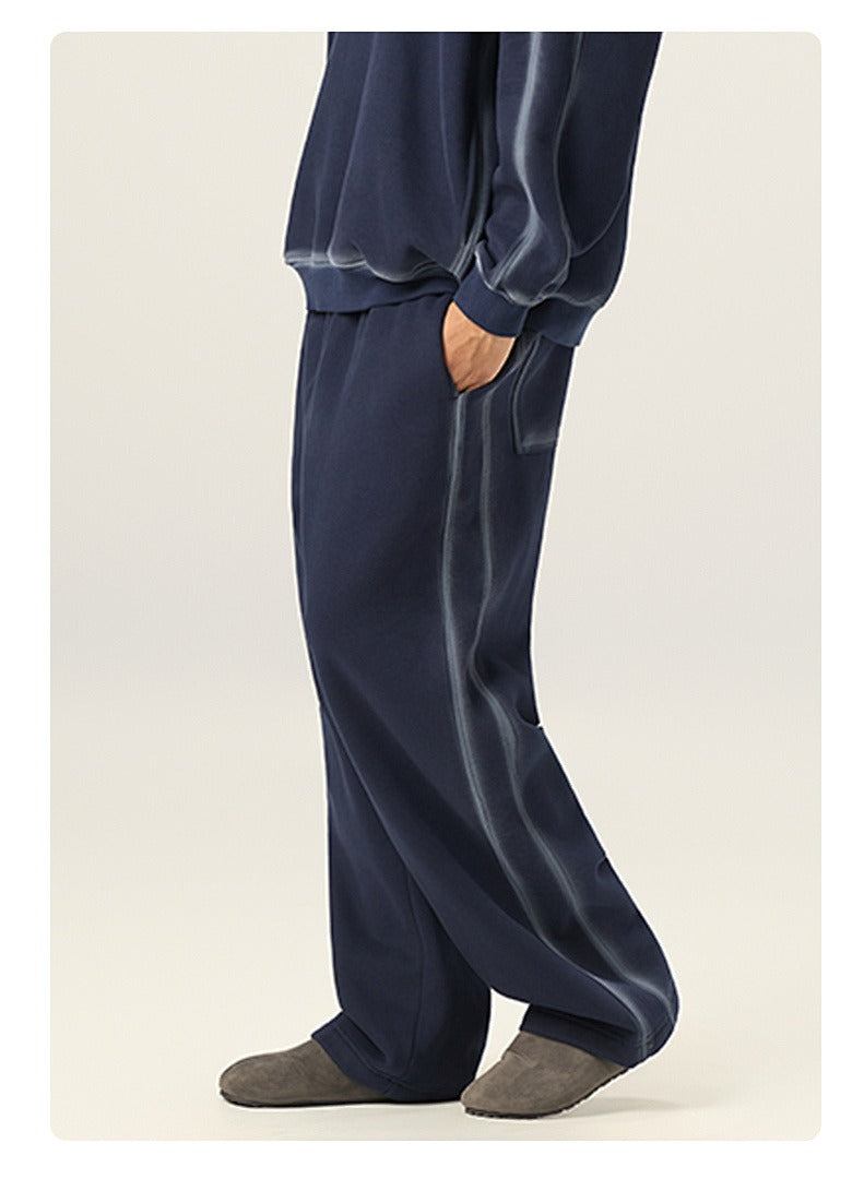 Washed Fleece Straight Leg Sweatpants