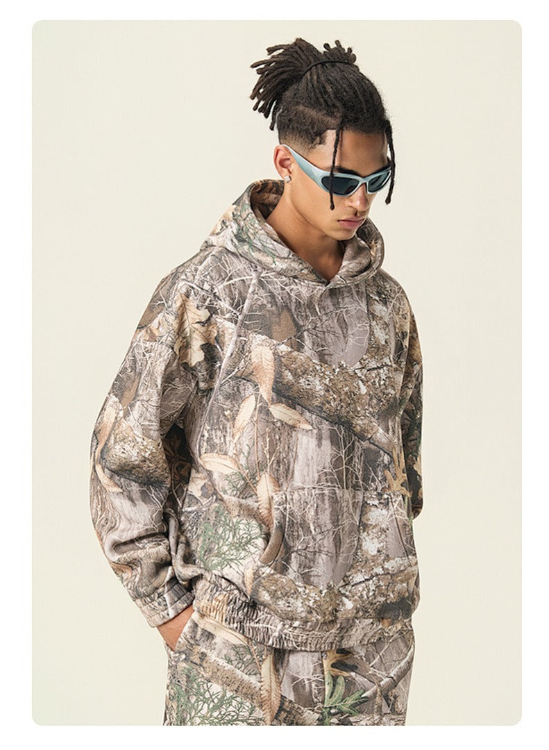 Woodland Camo Fleece Hoodie