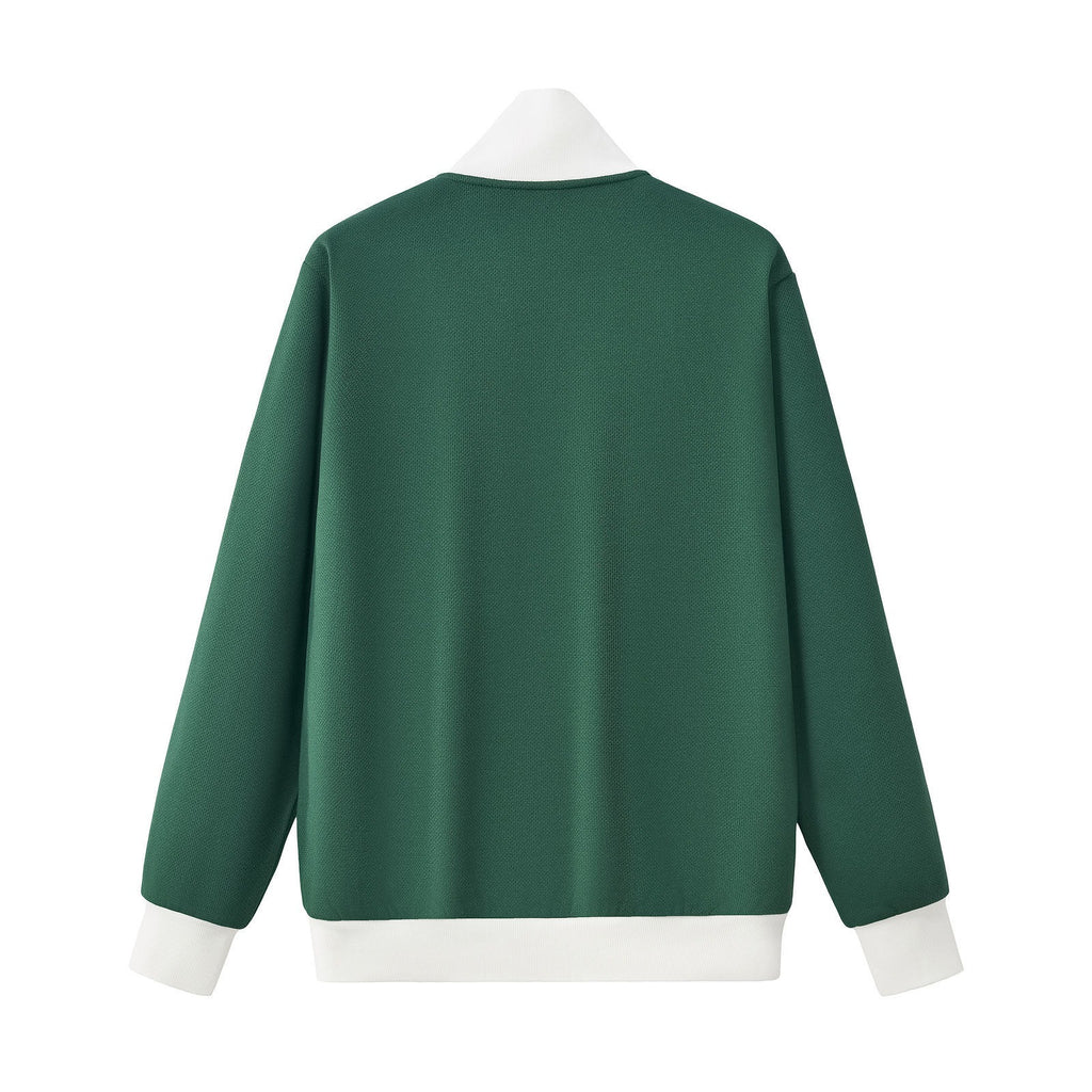 Contrast Stripe Full-Zip Track Sweatshirt