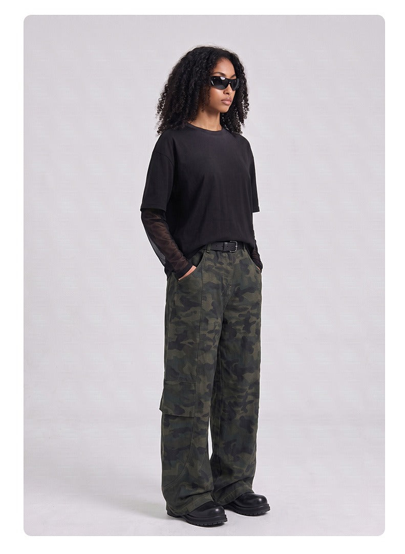 Mesh Layered Long Sleeve Tee