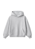 Boxy Brushed Fleece Pullover Hoodie