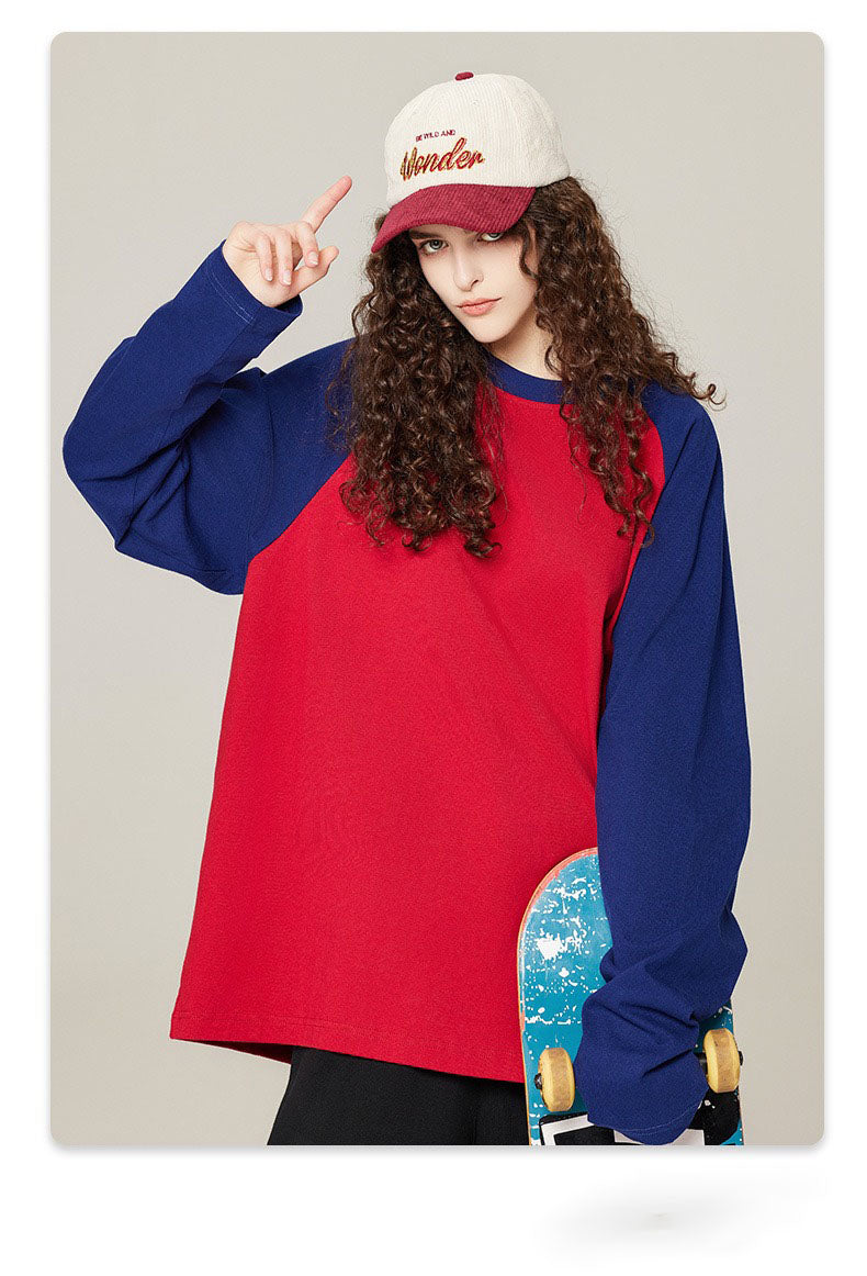 Contrast Raglan Long Sleeve Tee