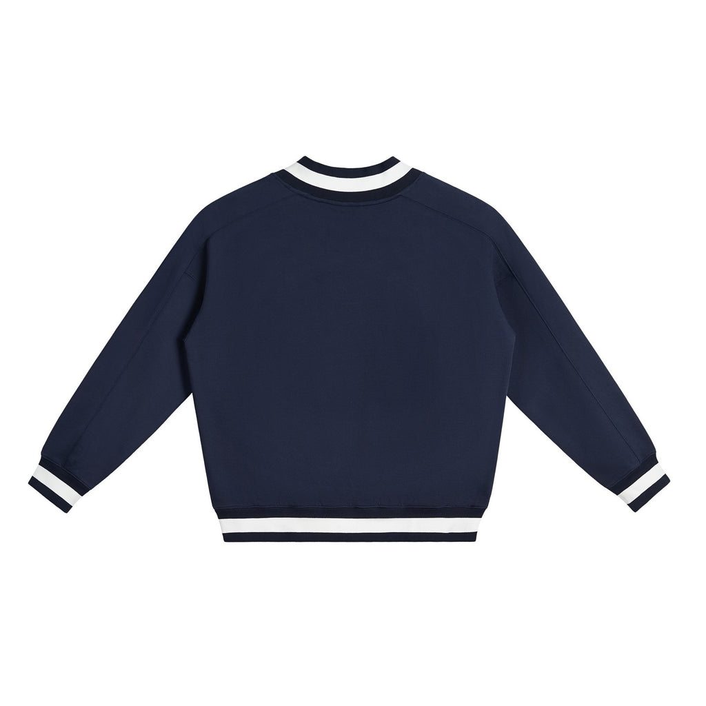 Varsity V-Neck Boxy Sweatshirt
