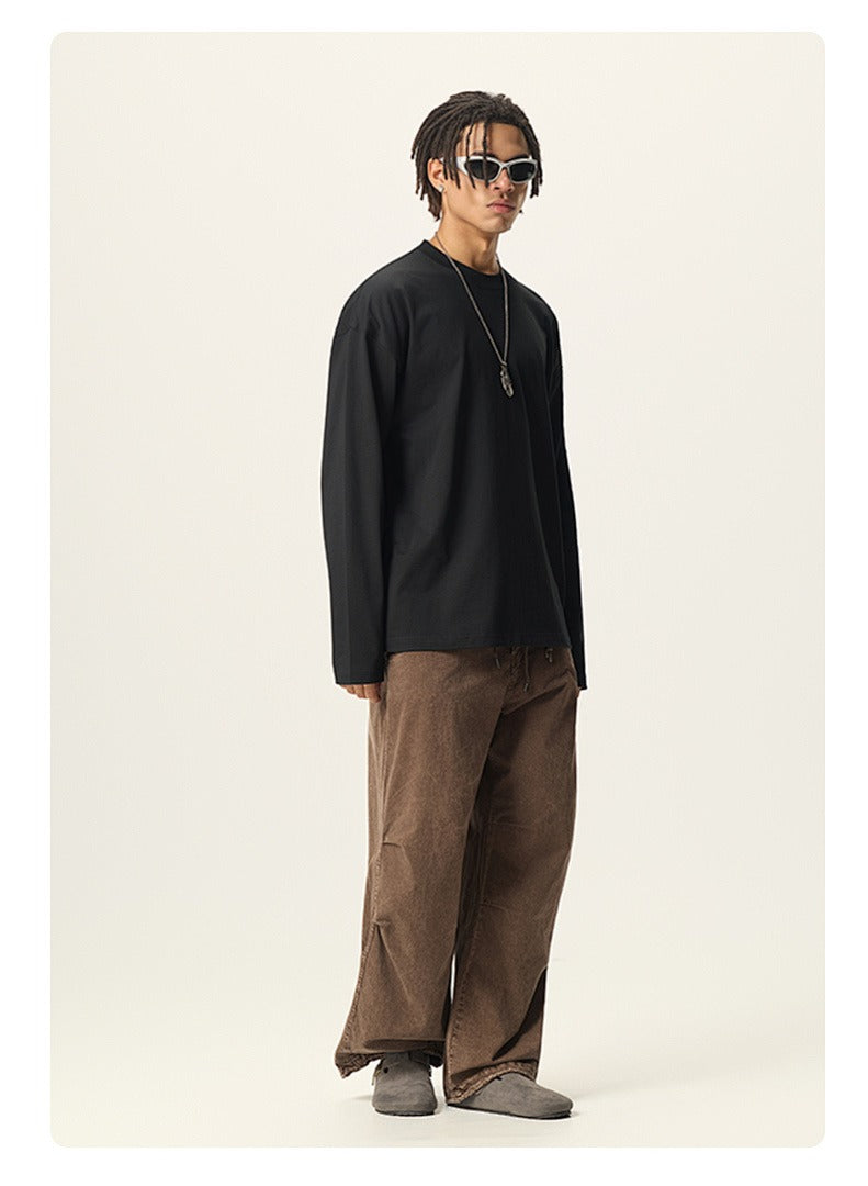 Relaxed Drop Shoulder Long Sleeve Tee