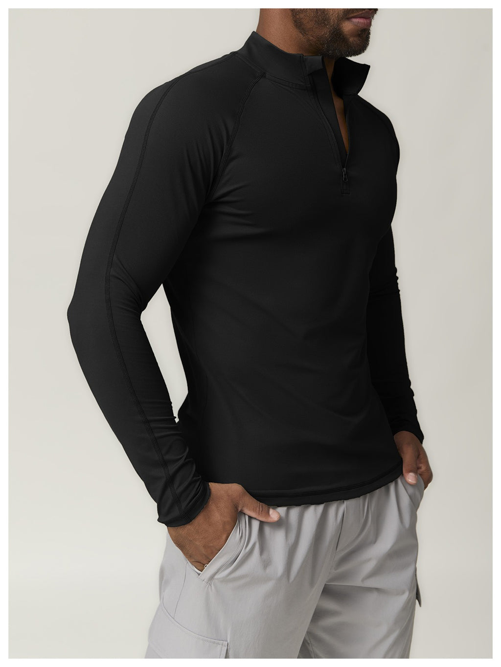 Men’s Zip Neck Long Sleeve Training Pullover