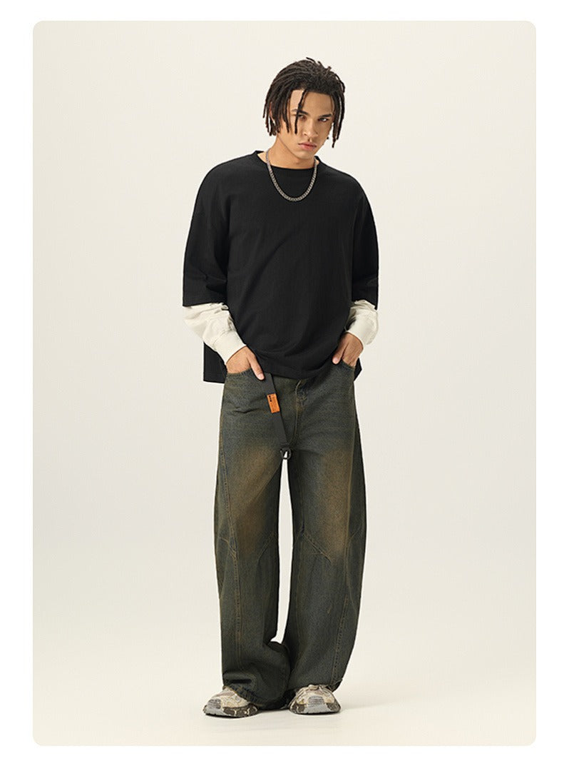 Layered Sleeve Boxy Long Sleeve Tee
