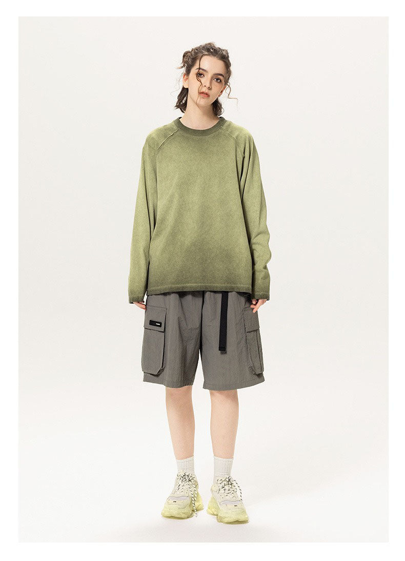 Washed Raglan Long Sleeve Tee