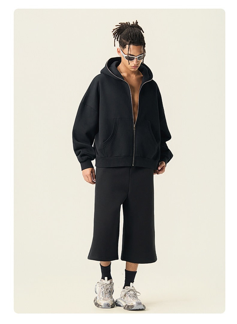 Boxy Full Zip Fleece Hoodie