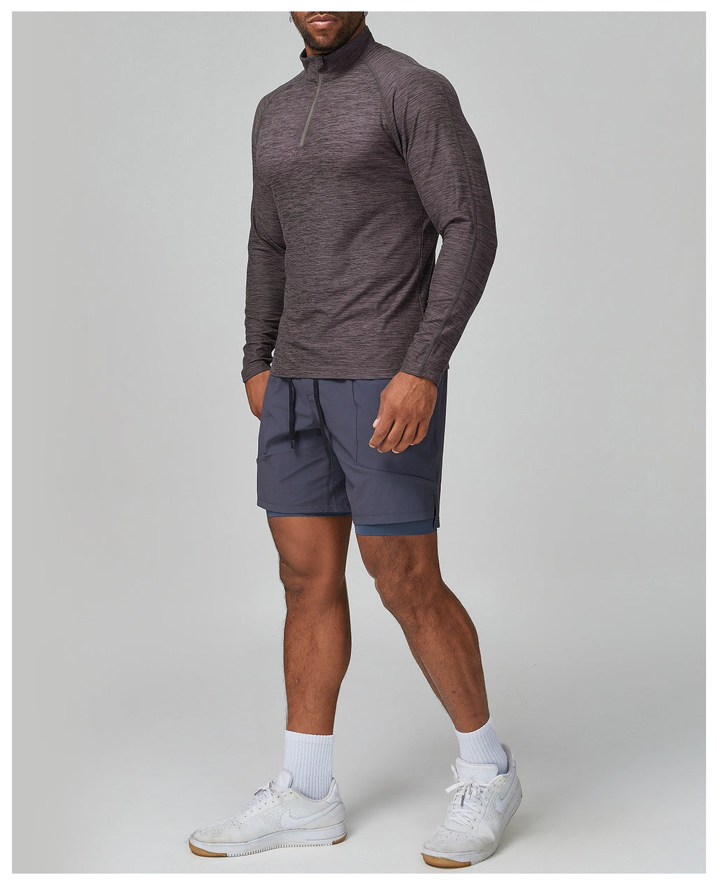 Men’s Long Sleeve Slim Fit Training Performance Shirt