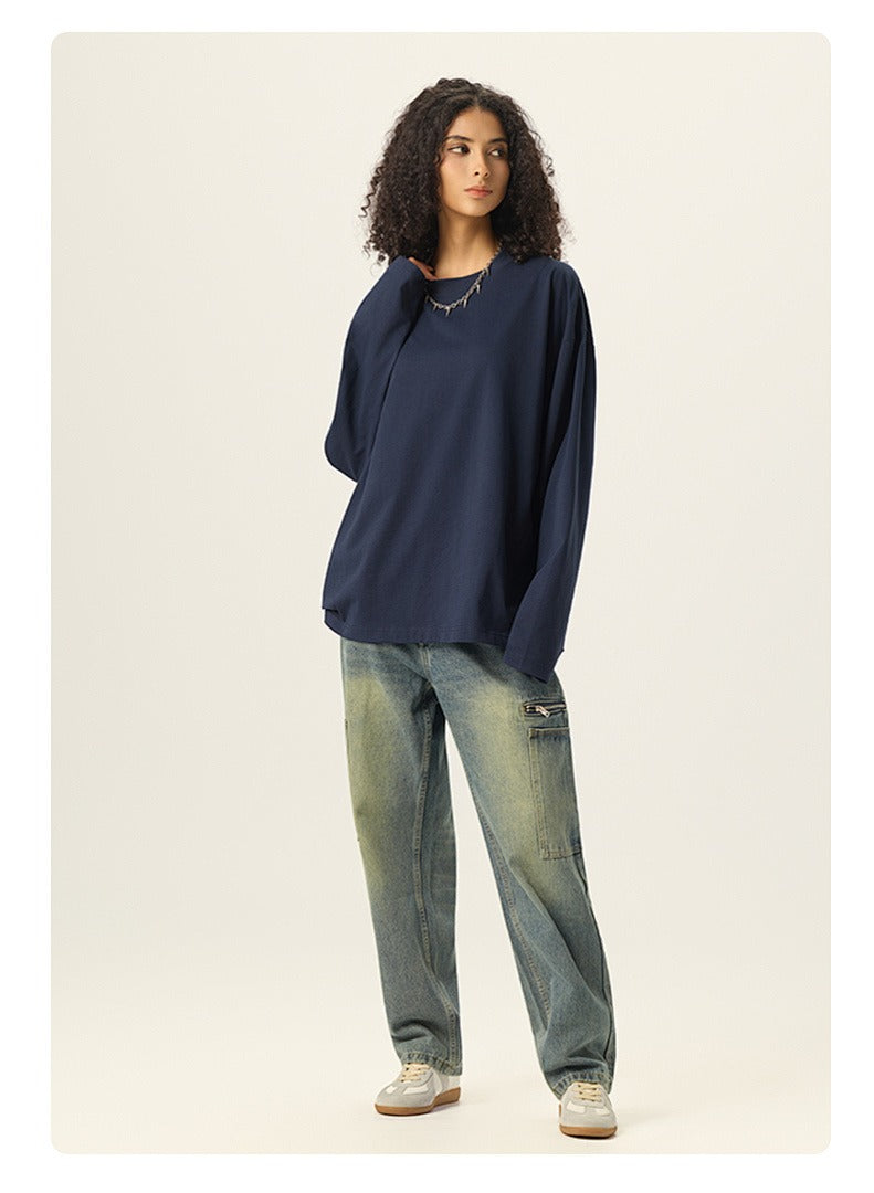 Relaxed Drop Shoulder Long Sleeve Tee