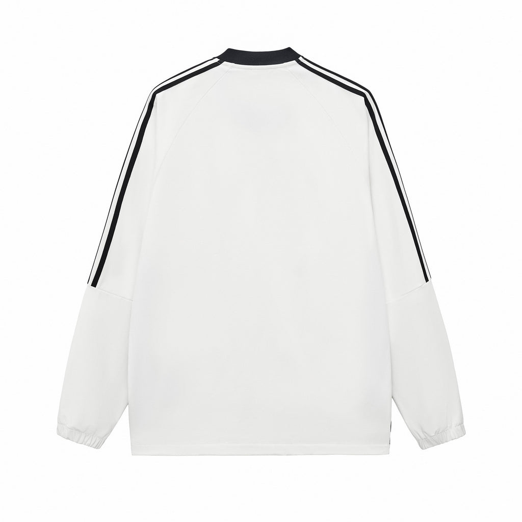 Varsity Panel V-Neck Long Sleeve Tee