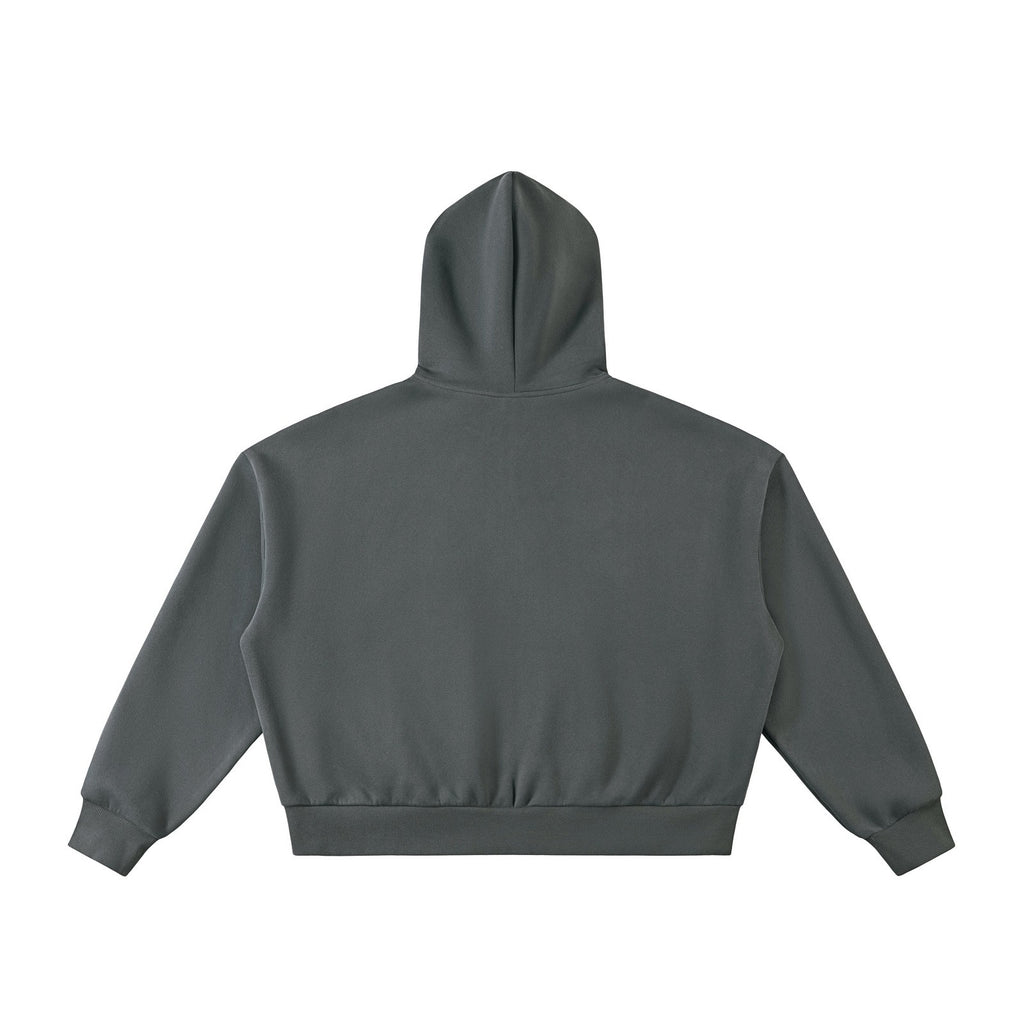 Boxy Full Zip Fleece Hoodie