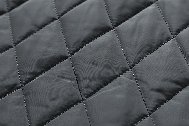 Men's  Gray Diamond Pattern Quilted Jacket