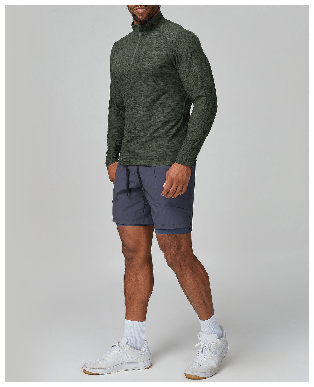 Men’s Long Sleeve Slim Fit Training Performance Shirt