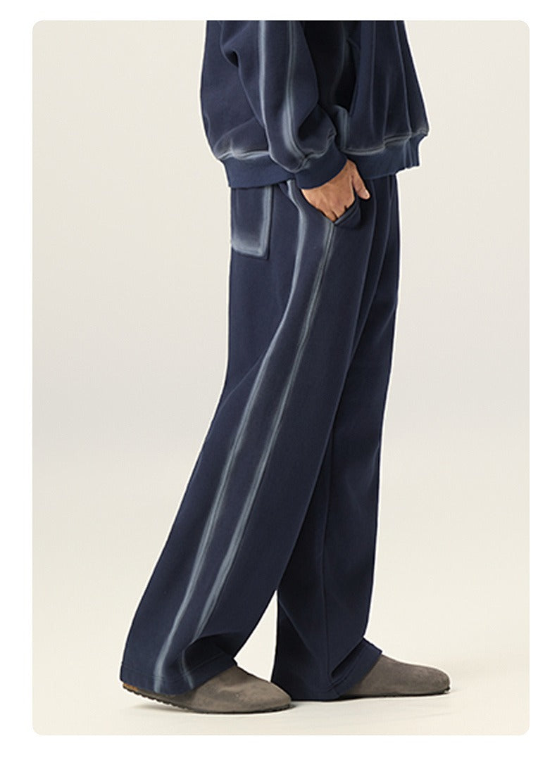 Washed Fleece Straight Leg Sweatpants