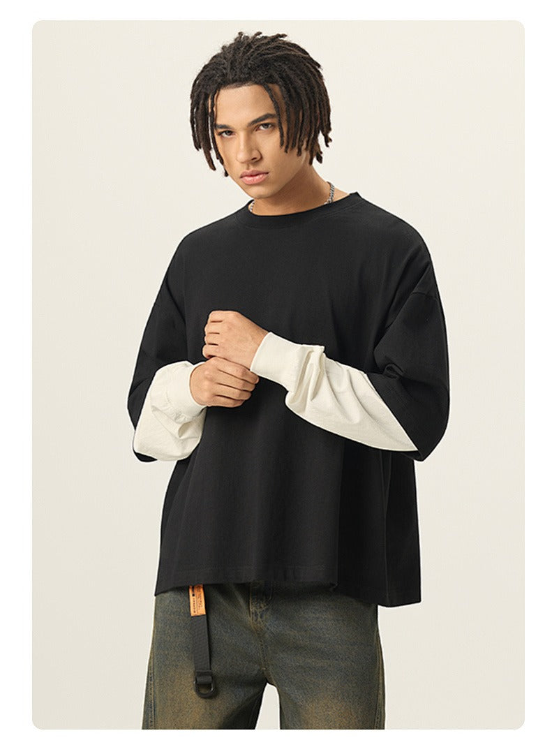 Layered Sleeve Boxy Long Sleeve Tee